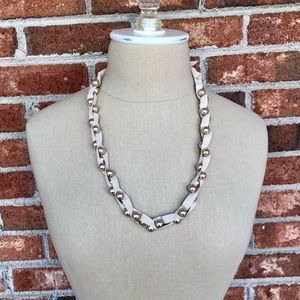 Stella & Dot Olivia Pearl & Ribbon Necklace